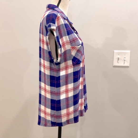 Rails soft plaid sleeveless button down shirt, S - Picture 4 of 8